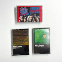 Vintage Alice Cooper Cassette Tapes LOT 3 Schools Out Billion Dollar Live Whisky - £11.57 GBP