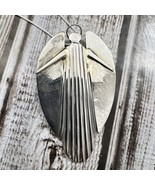 Angel Spoon Pendant Necklace Stainless Steel 24&quot; Silver Plate Chain Halo... - £47.18 GBP