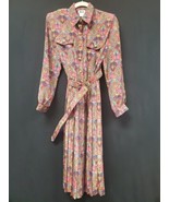 Leslie Fay Petites Dress Pleated Paisley Secretary Dress Size 14 P Vinta... - €21,70 EUR