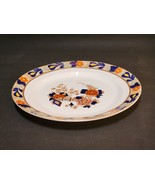 Vintage WOOD &amp; SONS Woods Ware WINCANTON Blue And Rust 12&quot; Chop Plate Pl... - $34.44