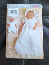 Butterick 4588 Sew Pattern Infant Christening Gown Dress Hat Baptism Romper Cut - £6.84 GBP