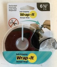NEW Wrap-It Storage 400-6BLTD Self-Gripping Perforated Hook/Loop 6.5ft Tape Roll - £8.84 GBP