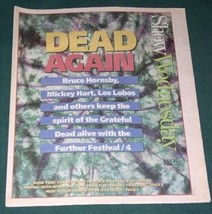 FURTHER FESTIVAL SHOW NEWSPAPER SUPPLEMENT VINTAGE 1996 HORNSBY MICKEY HART - £19.69 GBP