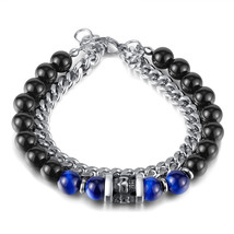 Punk Tigereye Bracelet Personalized Bracelet Men - £13.58 GBP