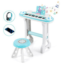 37-key Kids Electronic Piano Keyboard Playset-Blue - £73.52 GBP