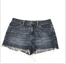 Universal Threads High Rise Shortie Denim Jean Shorts Women 6/28R Distre... - £14.14 GBP