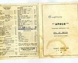Confiteria Apolo Menu Buenos Aires Argentina 1930&#39;s Cafe - $11.88