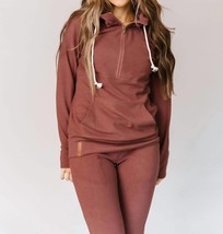 Ampersand Ave performance fleece half-zip sweatshirt in Mahogany - size 2X - £33.51 GBP