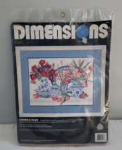 1993 Dimensions Crewel Kit #1427 ~ Poppies & Tulips ~ Karen Avery - $69.25