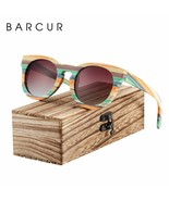 BARCUR Original Round Sunglasses Polarized Gradient Sun glasses Round Sp... - $63.65 CAD