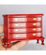 AirAds Dollhouse 1:12 Scale Dollhouse Miniatures Furniture red Chest TV ... - £9.14 GBP