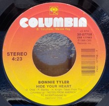 Bonnie Tyler 45 The Fire Below / Hide Your Heart NM A7 - £3.16 GBP