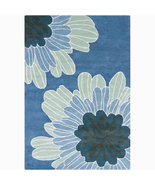 Designer Floral  RUG, Custom Tufted Wool Rug, Silky And Soft Luxurious 8... - £217.72 GBP+