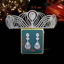 New European Crown Bridal Hair Accessories Crystal Headdress Queen Crown Tiaras  - £113.32 GBP