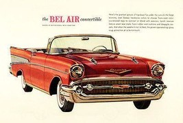 1957 Chevrolet Bel Air Convertible - Promotional Advertising Poster - £26.37 GBP