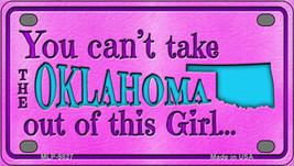 Oklahoma Girl Pink Novelty Mini Metal License Plate Tag - £11.95 GBP