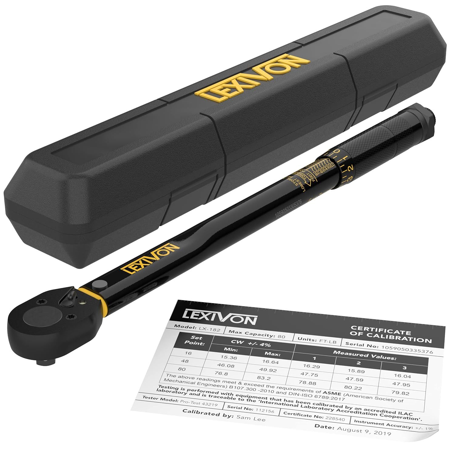 3/8-Inch Drive Click Torque Wrench 10~80 Ft-Lb/13.6~108.5 Nm ()
