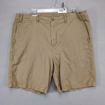 Polo Ralph Lauren Men&#39;s 38x8 Shorts Tan Linen Cotton Classic Fit Navy Po... - $30.00