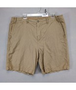 Polo Ralph Lauren Men&#39;s 38x8 Shorts Tan Linen Cotton Classic Fit Navy Po... - $30.00