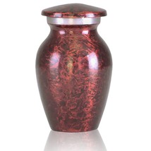 Small/Keepsake 4 Cubic Inches Red Brass Funeral Cremation Urn for Ashes - £47.84 GBP