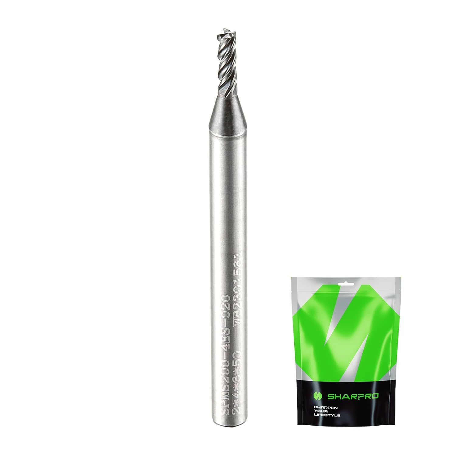 4Mm Shank End Mill Bit 2Mm Cutting Dia. 4 Flutes Alcrn Coated Carbide Sq... - $35.92