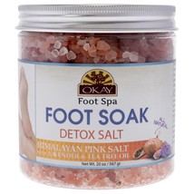 Okay Himalayan Pink Salt Detoxifying Foot Soak With &amp; Tea Tree Oil, lavender, 20 - £22.37 GBP