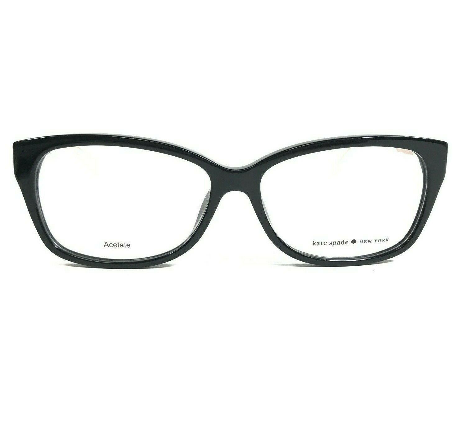Kate Spade Eyeglasses Frames DEMI/F 0807 Black Clear Cat Eye Full Rim 53-15-135 - £66.85 GBP