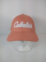 Cabela&#39;s Embroidered Signature Logo Womens Hat Cap Salmon Snapback Adjustable - £7.33 GBP