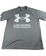 Men UNDER ARMOUR Loose Heat Gear Gray Activewear  TShirt Size XL - £8.03 GBP