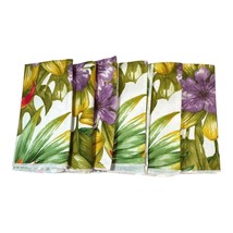 Tropical Hawaiian Purple Bright Floral Print Tropical Napkins 6 Pack 17”... - £21.69 GBP