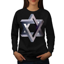 Wellcoda Star of David Womens Sweatshirt, Jewish Casual Pullover Jumper - £23.10 GBP+