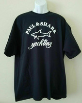 Gildan T-Shirt &quot;Paul &amp; Shark Yachting&quot; Print Sz-2XL Black 100% Cotton - £23.51 GBP