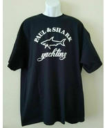 Gildan T-Shirt &quot;Paul &amp; Shark Yachting&quot; Print Sz-2XL Black 100% Cotton - £24.01 GBP