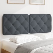 Headboard Cushion Dark Grey Velvet, Foam 53.9 in mattress width - $2,610.17 MXN