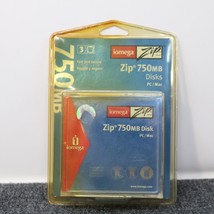 Iomega Zip Disk 750MB Cartridge (3-Pack) Sealed (Discontinued by Manufac... - £17.44 GBP