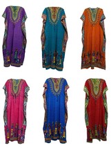 Women Caftan Tunic Dress Hippy Boho Long Kaftan Dress Maxi Plus Size Nig... - £10.41 GBP