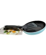 Mini Fry Pan Round Arctic Blue Black Slotted Turner Utensil 2-Pc Kitchen... - $460.15 MXN