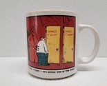 Vintage 1985 Far Side Gary Larson Coffee Cup Mug Devil Damned If You Do ... - £14.04 GBP