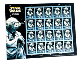 Vintage 2007 Stamps of Star Wars Yoda from the United States 20 each Unused - £18.41 GBP