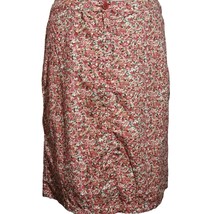Pink Floral Knee Length Skirt Size 8 - £19.46 GBP