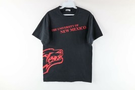 Vintage Mens Small Faded The University of New Mexico Spell Out T-Shirt Black - £23.70 GBP