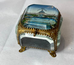 1904 St Louis Exposition Quartz Coffin Box Ormalu Dressing Table Vanity Top Box - £158.03 GBP