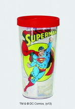 DC Comics 16 oz. Superman Character Image Double Wall Acrylic Tumbler NEW UNUSED - £7.81 GBP