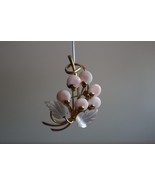 Vintage Leaf Grape Cluster Fruit Berries Pin Brooch Gold Tone ~2&quot; Pinkis... - $213.98 MXN