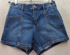 Abercrombie &amp; Fitch Mini Mom Shorts Girls Size 9/10 Blue Denim Regular Fit Logo - £14.51 GBP