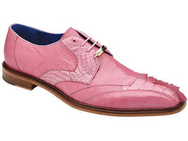 Men&#39;s Belvedere Shoes Valter Genuine Caiman Crocodile and Lizard Rose Pink 1480 - £520.39 GBP