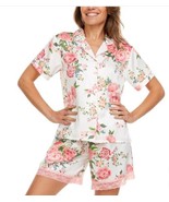 Flora Nikrooz Womens Pajamas Pink Multicolor Floral Top Shorts Pockets - $50.59 CAD