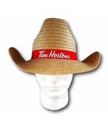 Tim Hortons Straw Cowboy Hat Staff Unisex Canada Coffee Shop Brand New - £35.27 GBP