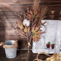 Autumn Artificial Maple Leaf and Pinecone Bouquet Arrangement - £12.85 GBP