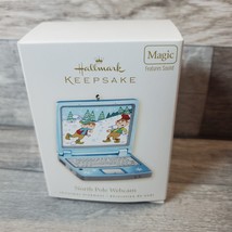 Hallmark Magic Ornament 2008 &quot;North Pole Webcam&quot; Light &amp; Sound Nib - £7.91 GBP